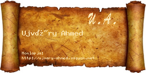 Ujváry Ahmed névjegykártya